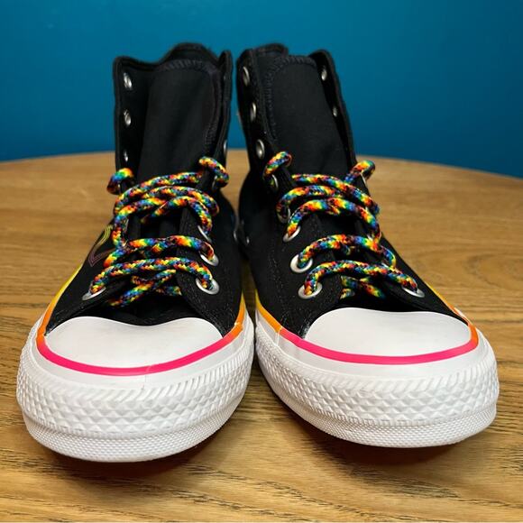 NWOT Converse CTAS High Top Pride Custom Sneakers Rainbow Men’s 8 Women’s 10 - Picture 6 of 10